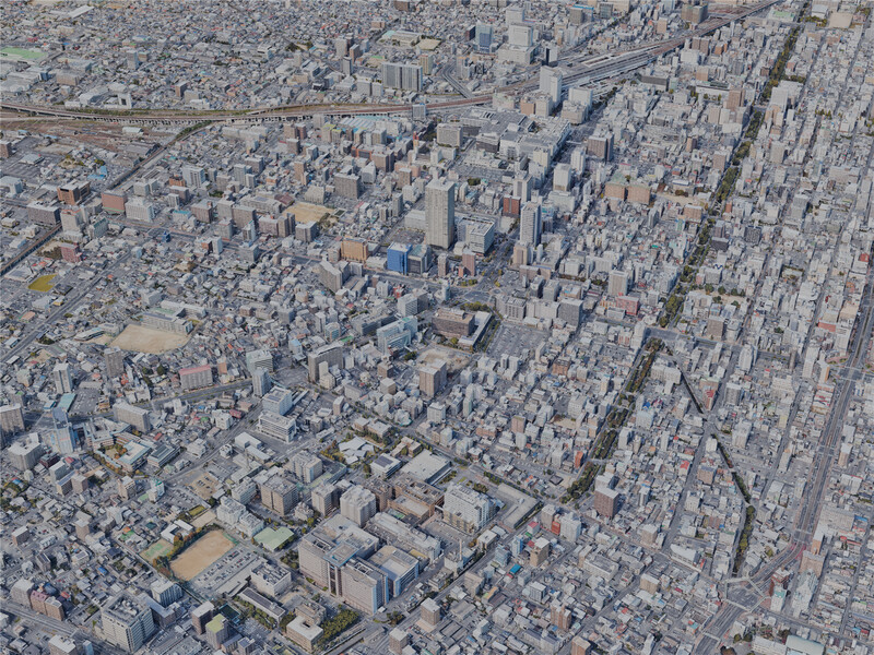 Okayama City, Japan (2023) 3D Model