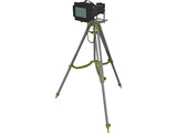 Old Fashion Camera On Tripod 3D Model preview