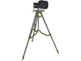 Old Fashion Camera On Tripod 3D Model