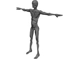 Old Skinny Man 3D Model preview
