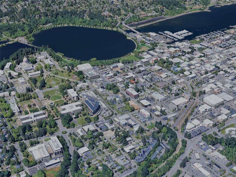 Olympia City, WA, USA (2024) 3D Model