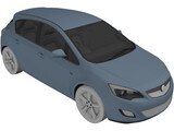 Opel Astra (2011) 3D Model