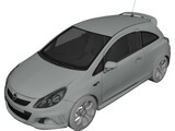 Opel Corsa OPC 3D Model preview