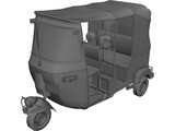 Open Auto Rickshaw 3D Model preview