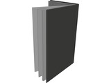 Open Thin Notebook 3D Model preview