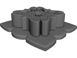 Oriental Fantasy Fountain 3D Model preview