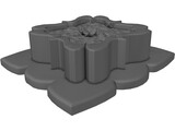 Oriental Fantasy Fountain 3D Model