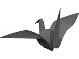Origami Crane 3D Model