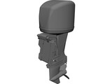 Outboard Motor Yamaha 40HP 3D Model preview