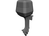 Outboard Motor 3D Model preview