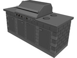 Outdoor Grill 3D Model preview