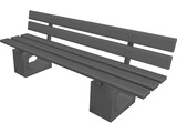 Outdoor Seat 3D Model preview