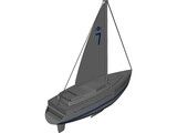 Oyster Sailboat 3D Model preview