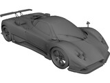 Pagani Zonda Cinque 3D Model preview