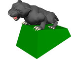 Panther Statue 3D Model preview