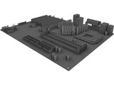 PC Motherboard - Asus a7n8x deluxe 3D Model preview