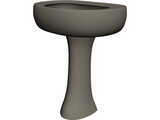 Pedestal Sink 3D Model preview