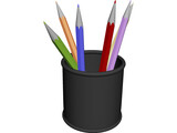 Pencils in the Box 3D Model preview