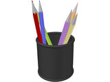 Pencils in the Box 3D Model