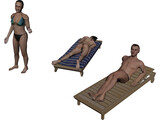 People Beach Collection 3D Model preview