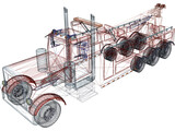 Peterbilt Tri-Axle Wrecker 3D Model