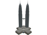 Petronas Twin Tower 3D Model preview