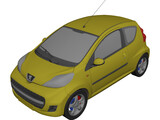 Peugeot 107 3D Model preview