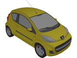 Peugeot 107 3D Model