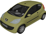 Peugeot 107 3D Model preview