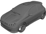 Peugeot 206 [Tuned] 3D Model preview