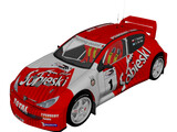 Peugeot 206 WRC 3D Model preview