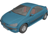 Peugeot 206CC 3D Model preview