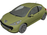 Peugeot 207 1.6 HDI 3D Model preview