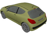 Peugeot 207 1.6 HDI 3D Model
