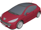 Peugeot 207 3-doors 3D Model preview