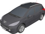 Peugeot 207 SW 3D Model preview