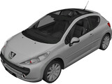 Peugeot 207 3D Model preview