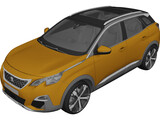 Peugeot 3008 (2018) 3D Model preview