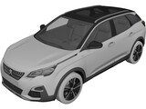 Peugeot 3008 (2019) 3D Model preview