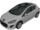 Peugeot 308 (2012) 3D Model preview
