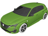Peugeot 308 (2022) 3D Model preview