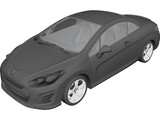 Peugeot 308 CC (2012) 3D Model preview