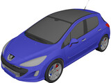 Peugeot 308 GTI 3D Model preview