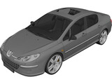 Peugeot 407 (2009) 3D Model preview