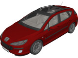 Peugeot 407sw 3D Model preview