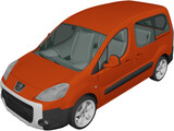 Peugeot Partner Tepee (2011) 3D Model preview