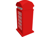 Phone Booth UK 3D Model preview