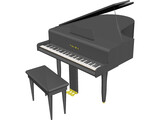 Piano Yamaha 3D Model preview