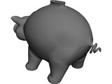 Piggy Bank 3D Model preview
