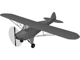 Piper J-3 Cub 3D Model preview